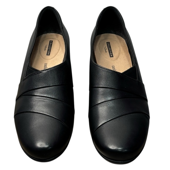 Clarks Collection Black Emslie Warbler Heeled Shoe - size 12 - Picture 2 of 10